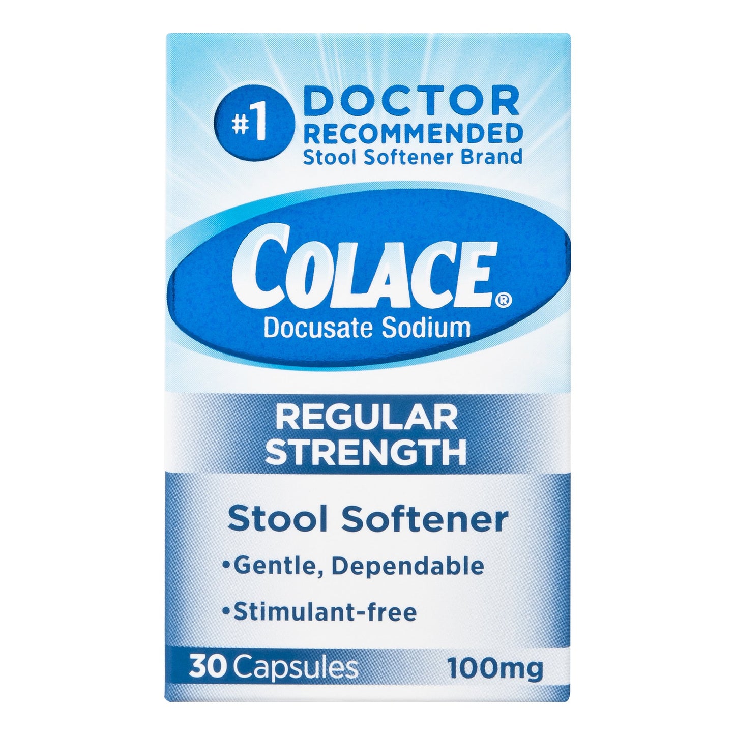 Colace® Stool Softener Capsule 30 per Box 100 mg Strength Docusate Sodium (830847_BX)