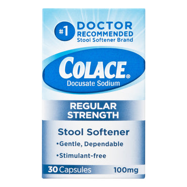 Colace® Stool Softener Capsule 30 per Box 100 mg Strength Docusate Sodium (830847_BX)