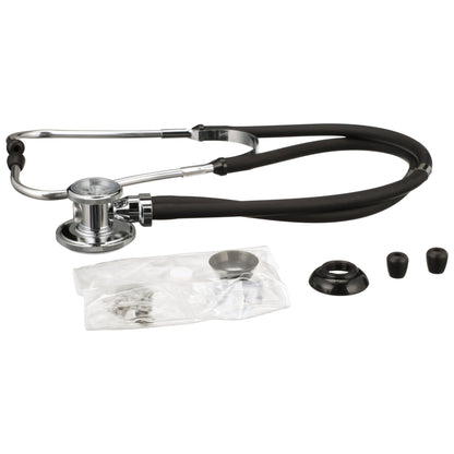 McKesson Sprague Stethoscope Black 2-Tube 16 Inch Tube Double Sided Chestpiece (761428_EA)