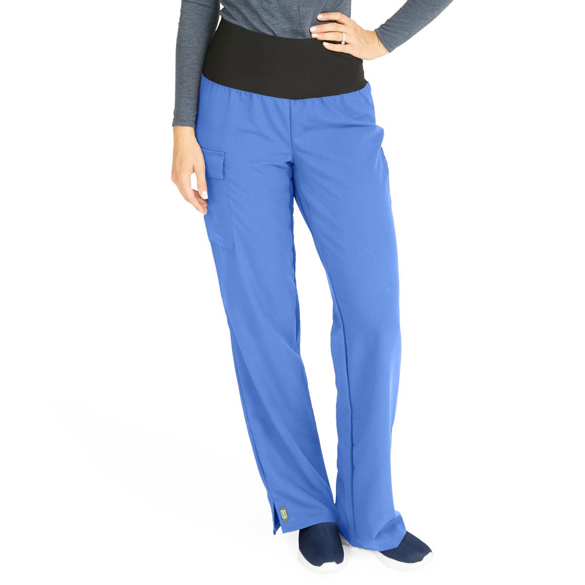 ocean-ave-womens-stretch-wide-waistband-scrub-pants-with-cargo-pocket-ceil-blue-petite-inseam-size-s-1-ea-5560cblsp_1