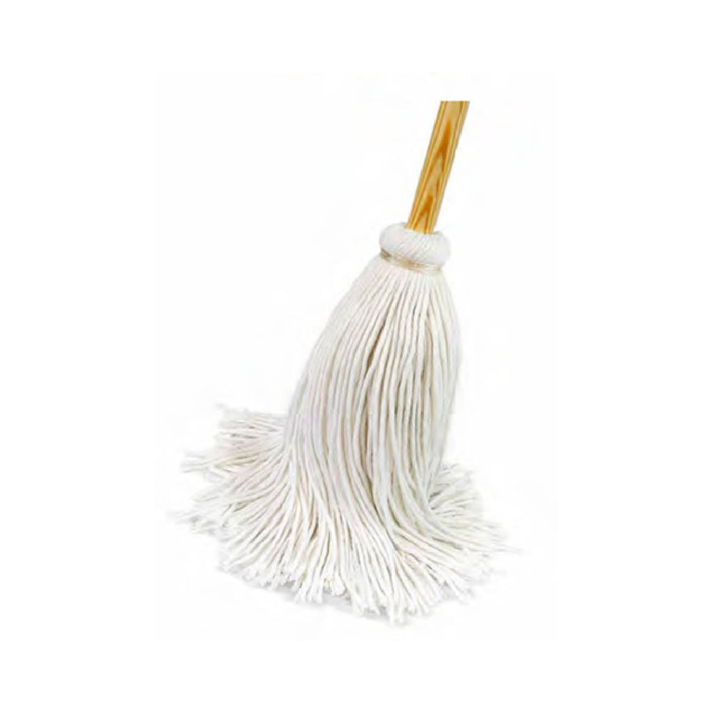 BSL Deck Mop With Lacquard Finished Handle Rayon 20 oz # 24, Natural 54" Handle 1/ 1/8", Pack of 12 (BSL-5576)