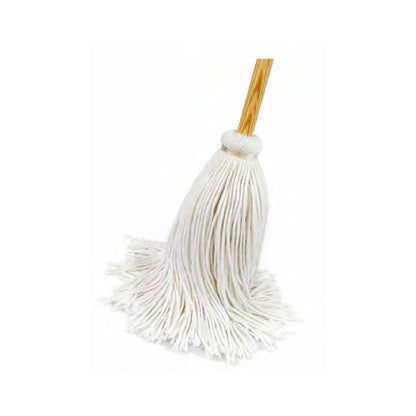BSL Deck Mop With Lacquard Finished Handle Rayon 20 oz # 24, Natural 54" Handle 1/ 1/8", Pack of 12 (BSL-5576)
