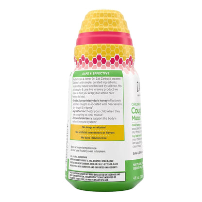 Zarbee's® Cough Syrup + Mucus Children's Cold and Cough Relief 6 g Strength Syrup 4 oz. (1228828_EA)