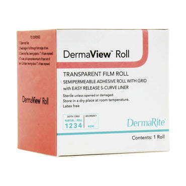DermaView™ Transparent Film Dressing 4 Inch X 11 Yard 2 Tab Delivery Roll Sterile (946686_EA)