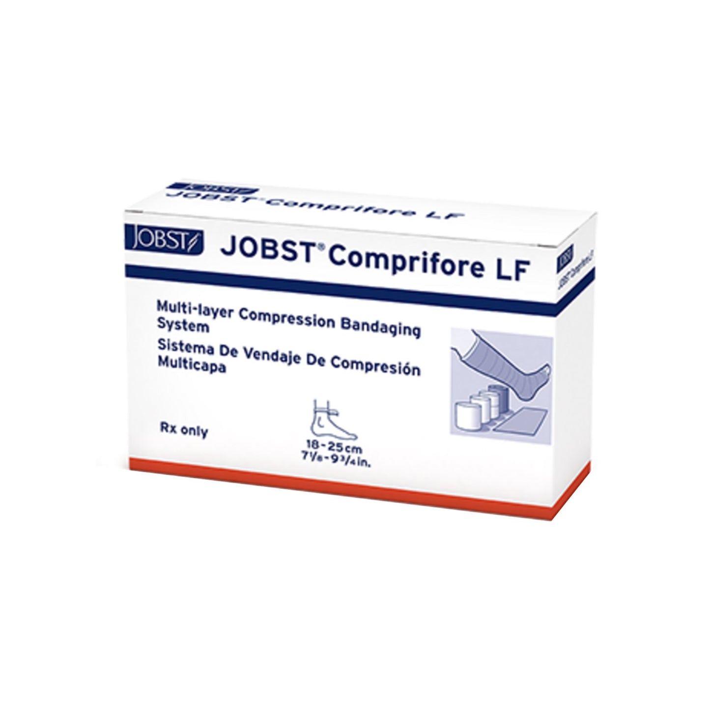 JOBST® Comprifore® LF 4 Layer Compression Bandage System 7 to 10 Inch No Closure Tan / White NonSterile 40 mmHg (1011775_KT)