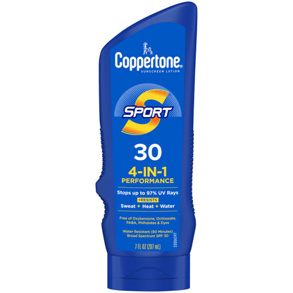 Coppertone® Sport 4-In-1 Performance Sunscreen SPF 30 Lotion 7 oz. Tube (1231878_EA)