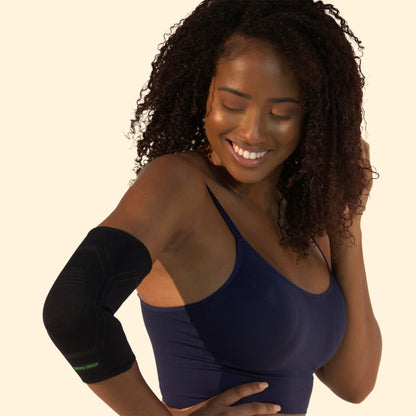 Green Drop™ Elbow Support Large / X-Large Pull-On Sleeve Left or Right Elbow 12 to 16 Inch Elbow Circumference Black (1230635_EA)