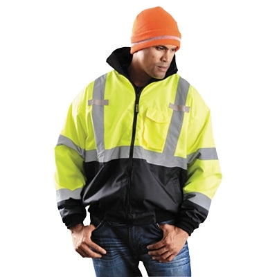 Occunomix Three-Way Black Bottom Bomber Jacket, 2X-Large, Black/Yellow (561-LUX-ETJBJR-BY2X)