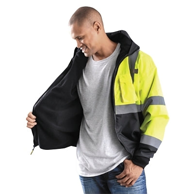 Occunomix Three-Way Black Bottom Bomber Jacket, 3X-Large, Black/Yellow (561-LUX-ETJBJR-BY3X)