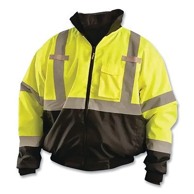 Occunomix Three-Way Black Bottom Bomber Jacket, X-Large, Black/Yellow (561-LUX-ETJBJR-BYXL)
