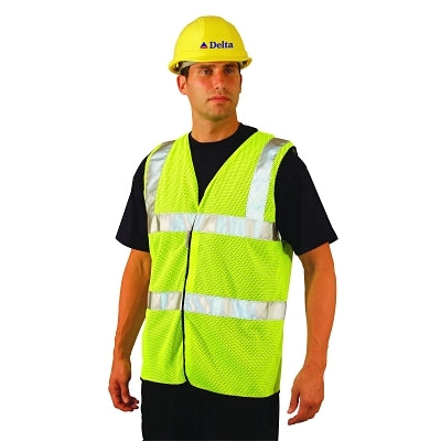 Occunomix Class 2 Mesh Vests with 3M Scotchlite Reflective Tape, Large, Hi-Viz Yellow (561-LUX-SSCOOLG-YL)