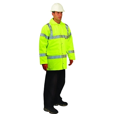 Occunomix Premium 5-in-1 Jacket, 300 Denier Polyester Oxford with PU Coating, Large, Orange (561-LUX-TJFS-OL)