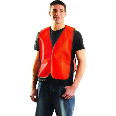 Occunomix Non-ANSI Economy Mesh Vests, Regular, Hi-Viz Yellow; Silver Tape (561-LUX-XNTM-YR)