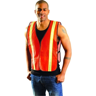 Occunomix Non-ANSI Economy Mesh Vests with Silver Reflective Tape, X-Large, Hi-Viz Yellow (561-LUX-XTTM-YXL)