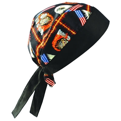 Occunomix Tuff Nougies® Regular Tie Hats, One Size, Motorcycle (561-TN5-MOT)