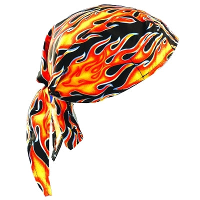 Occunomix Tuff Nougies Deluxe TieHat, One Size, Large Flames (561-TN6-FLA)