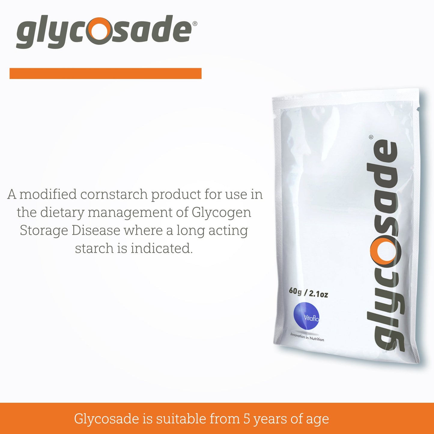 Glycosade® Oral Supplement Unflavored Powder 60 Gram Individual Packet (1137879_EA)