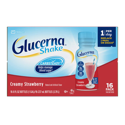 Glucerna® Original Shake Oral Supplement Creamy Strawberry Flavor Liquid 8 oz. Bottle (649275_CS)