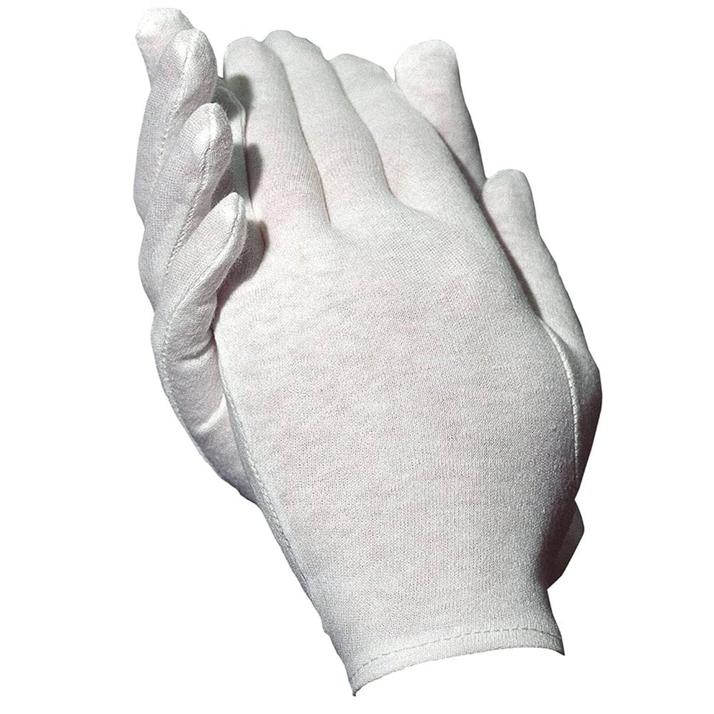 Cara Infection Control Glove Medium Cotton White Wrist Length Hemmed Cuff NonSterile (1112289_PR)