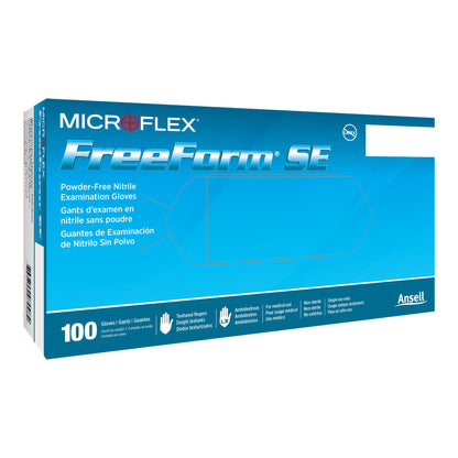 FreeForm® SE Exam Glove Medium NonSterile Nitrile Standard Cuff Length Textured Fingertips Blue Not Rated (459645_BX)