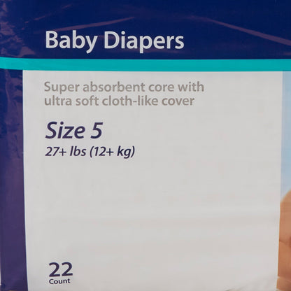 Cardinal Health™ Wings™ Unisex Baby Diaper Size 5 / X-Large Disposable Heavy Absorbency (724686_BG)