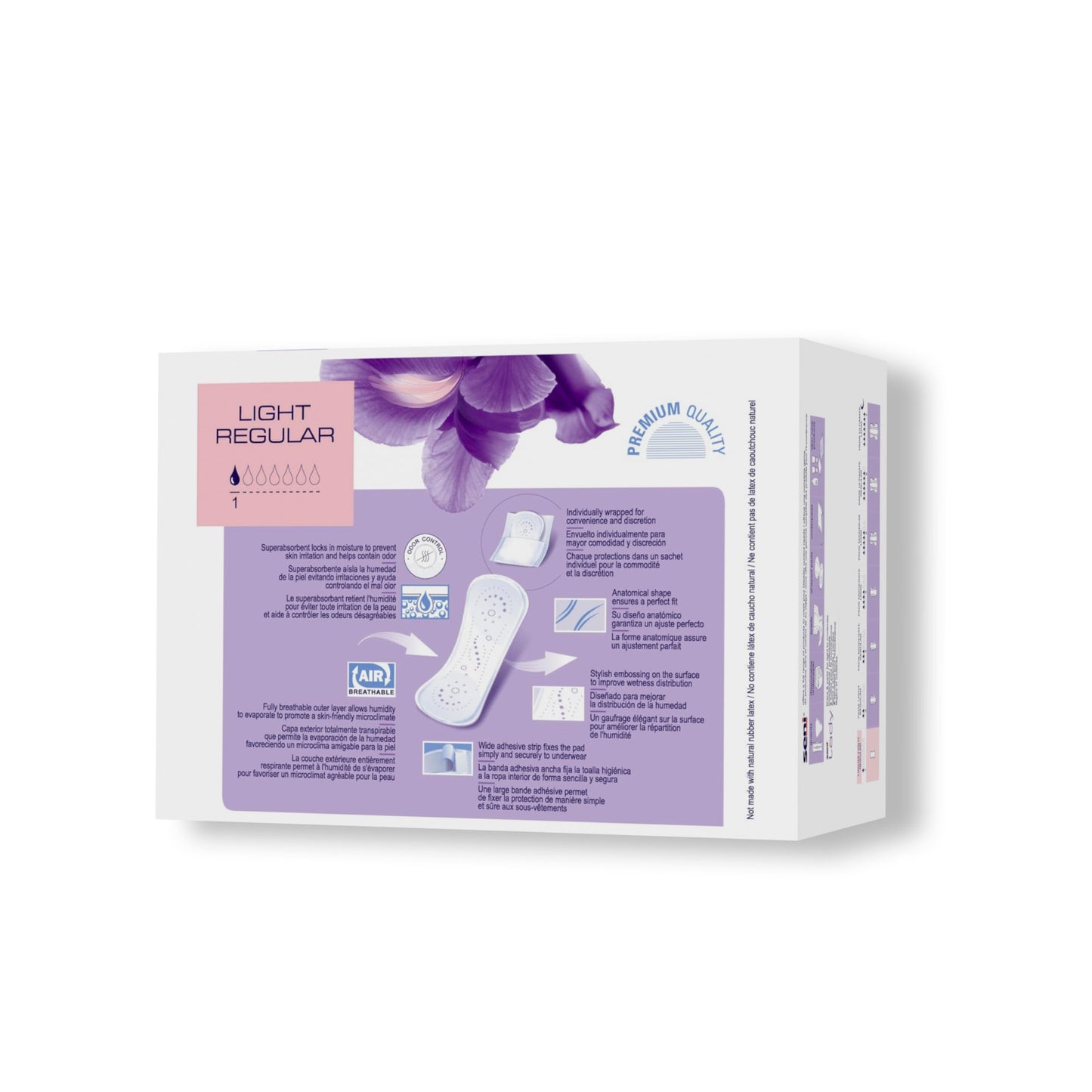 Seni® Lady Light Bladder Control Pad 7.3 Inch Length Light Absorbency Super Absorbent Core One Size Fits Most (1222533_PK)