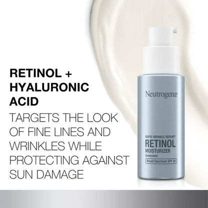 Neutrogena® Rapid Wrinkle Repair® Facial Moisturizer with Sunscreen 1 oz. Pump Bottle Unscented Lotion (1228808_EA)