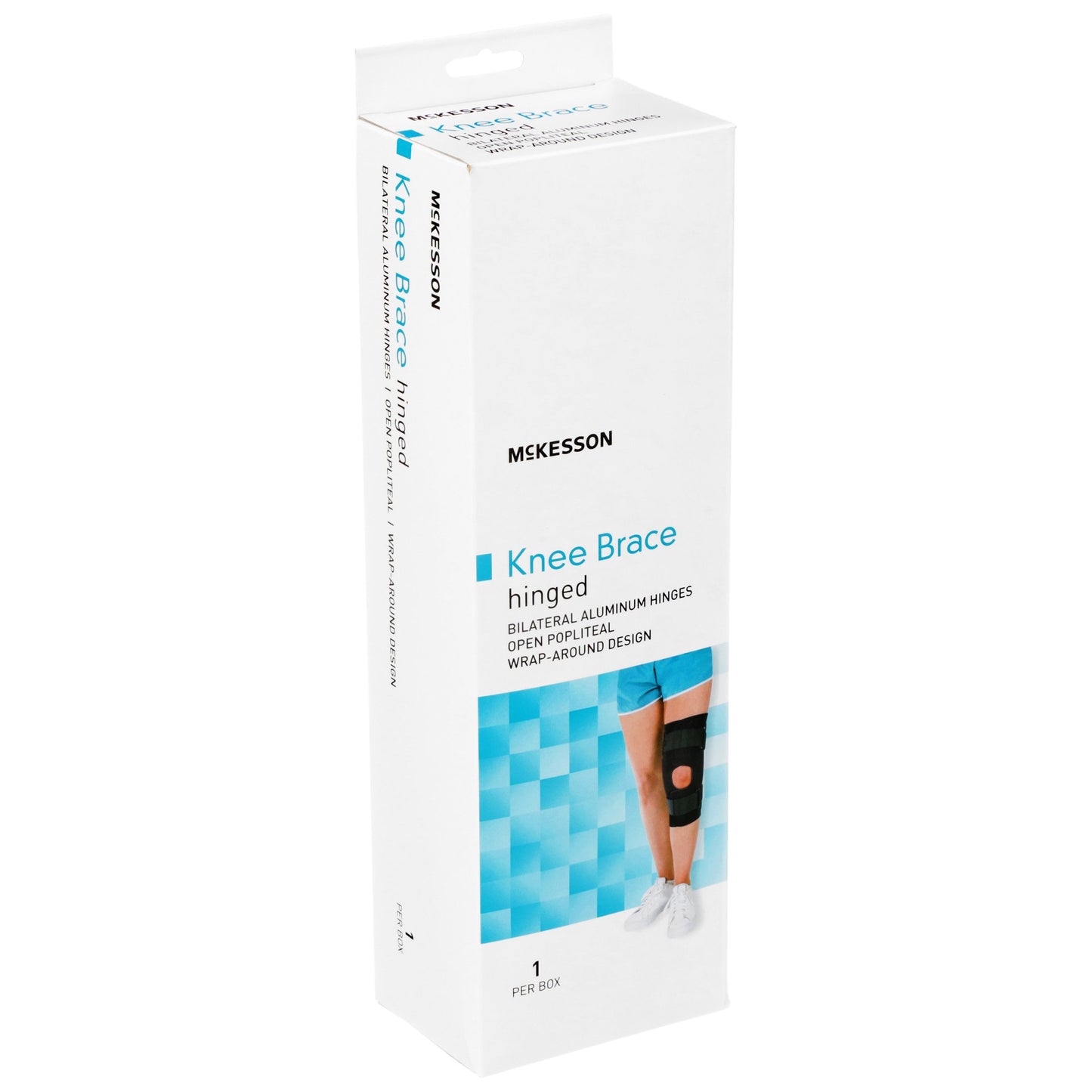 McKesson Knee Brace X-Large Wraparound / Hook and Loop Strap Closure with D-Rings 23 to 25-1/2 Inch Circumference Left or Right Knee (1159103_EA)