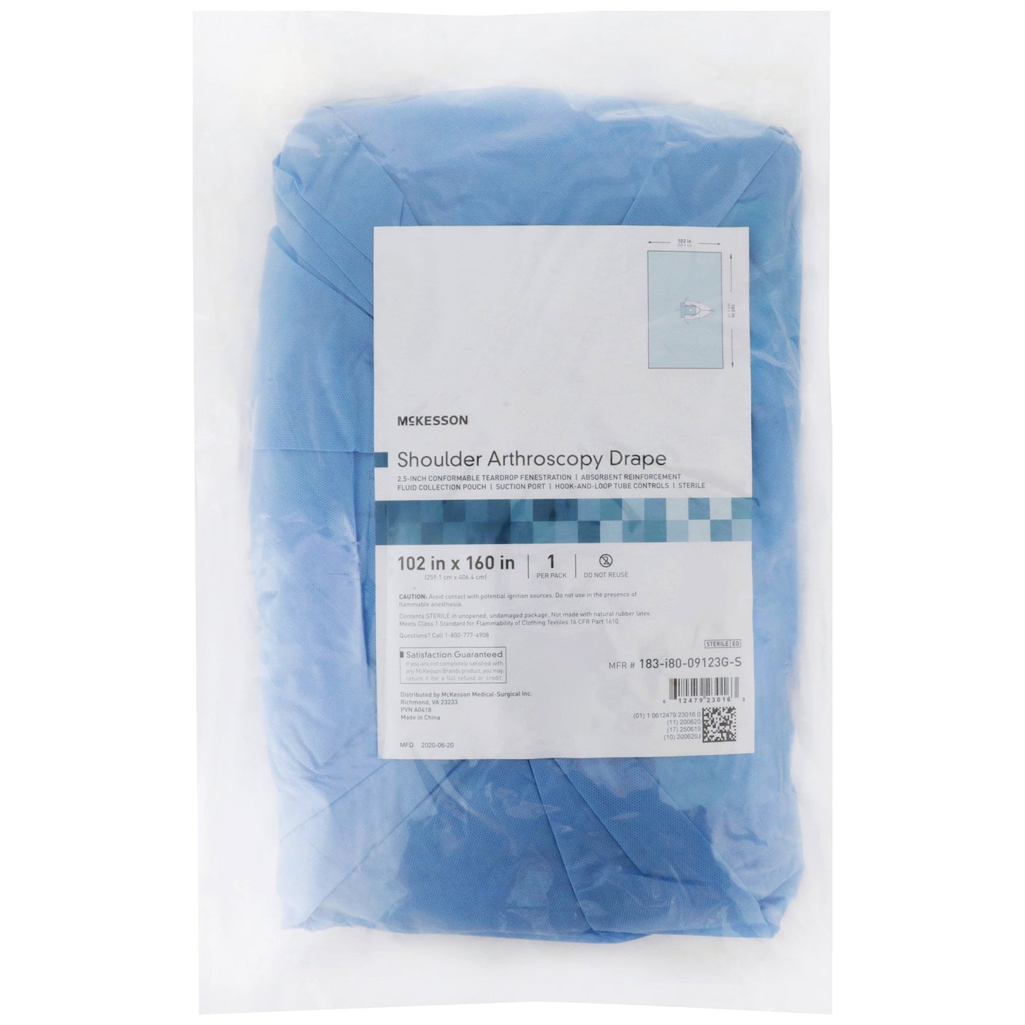 McKesson Orthopedic Drape Shoulder Arthroscopy Drape 102 W X 160 L Inch Sterile (1101303_PK)