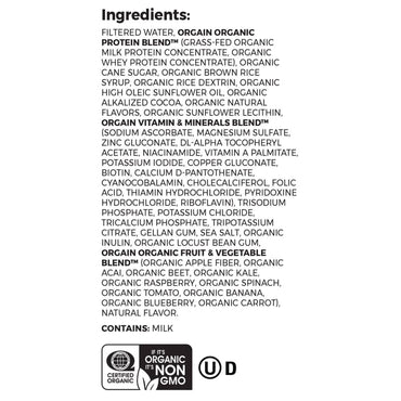 Orgain® Organic Nutritional Shake Oral Supplement Creamy Chocolate Fudge Flavor Liquid 11 oz. Carton (1175951_CS)