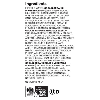Orgain® Organic Nutritional Shake Oral Supplement Creamy Chocolate Fudge Flavor Liquid 11 oz. Carton (1175951_CS)