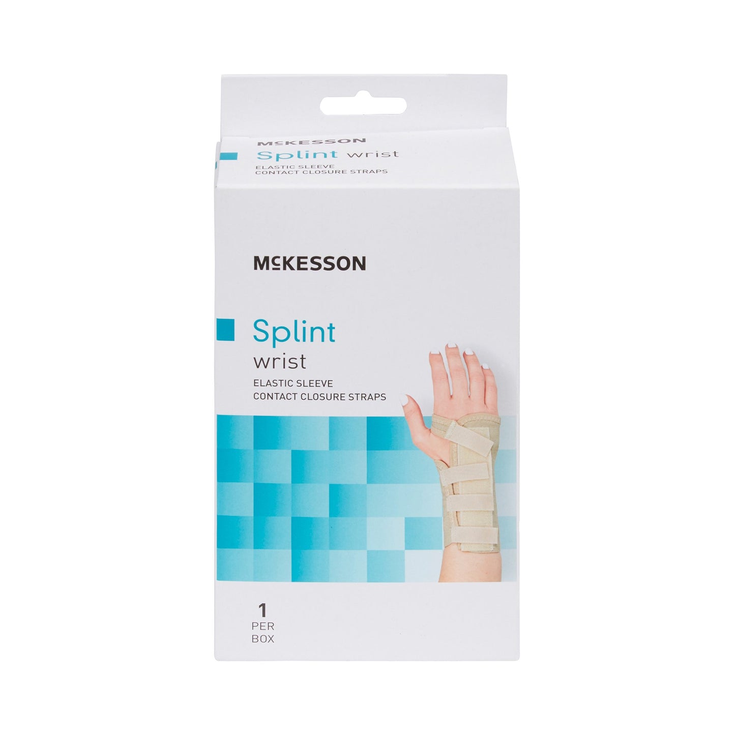 McKesson Wrist Brace Low Profile / Contoured / Wraparound Aluminum / Cotton / Elastic Right Hand Beige Medium (1159155_EA)