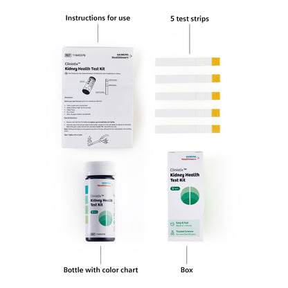Clinistix™ Urinalysis Test Kit Albumin / Creatinine / Creatinine Ratio 5 Tests per Kit CLIA Waived (1244781_KT)