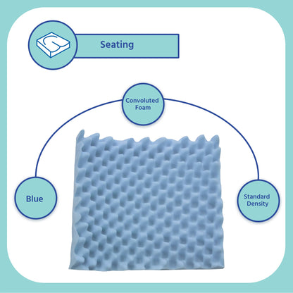 Convoluted Comfort Seat Cushion 18 W X 16 L X 4 D Inch Convoluted Foam (721910_EA)