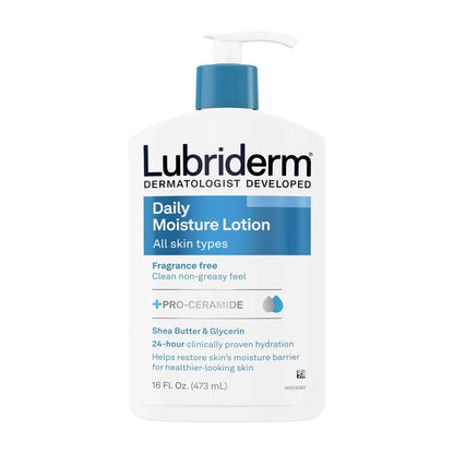 Lubriderm® Hand and Body Moisturizer 16 oz. Pump Bottle Unscented Lotion CHG Compatible (180802_CS)