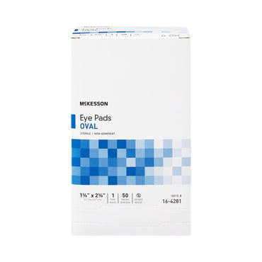 McKesson Eye Pad 1-5/8 X 2-5/8 Inch Sterile 1 per Pack (467977_BX)