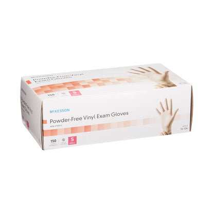 McKesson Exam Glove Small NonSterile Vinyl Standard Cuff Length Smooth Clear Not Rated (832681_BX)