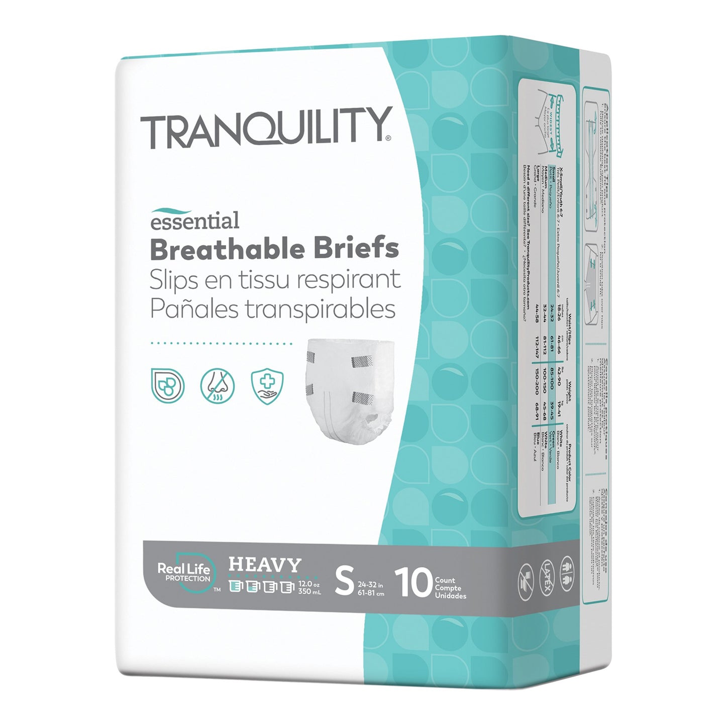 Tranquility® Essential Unisex Incontinence Brief Small Disposable Heavy Absorbency (1188953_BG)