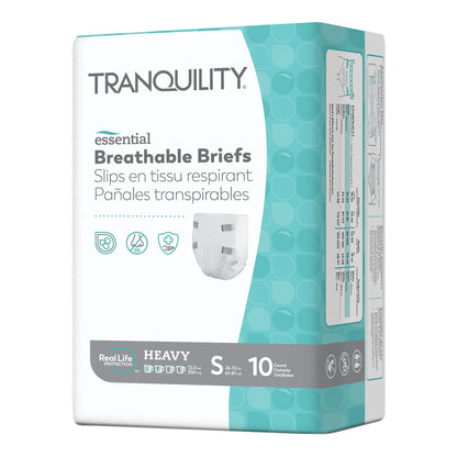 Tranquility® Essential Unisex Incontinence Brief Small Disposable Heavy Absorbency (1188953_BG)