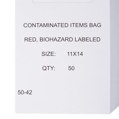 McKesson Biohazard Waste Bag Biohazard Symbol / Infectious Waste 1 to 3 gal. Red 11 X 14 Inch (223411_BX)