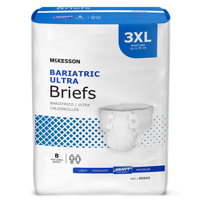 McKesson Ultra Bariatric Unisex Adult Incontinence Brief 3X-Large Disposable Heavy Absorbency (724912_BG)