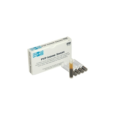 First Aid Only PVP Iodine Swab, Individually Wrapped, 10 per Box (579-10-004)
