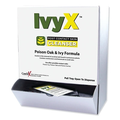 First Aid Only IvyX™ Post-Contact Skin Cleanser, 0.25 oz, Packets with Dispenser, 25 Packets/Dispenser (579-18-062)