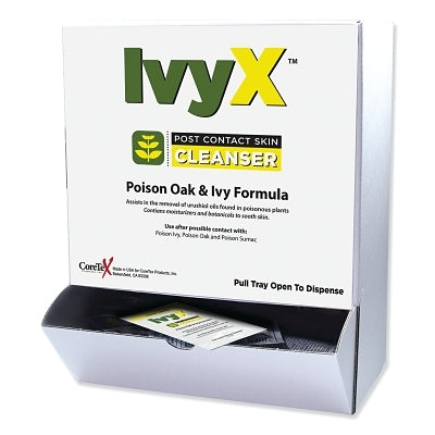 First Aid Only IvyX™ Post-Contact Skin Cleanser, 0.25 oz, Packets with Dispenser, 50 Packets/Dispenser (579-18-065)