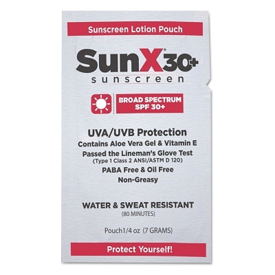 First Aid Only SunX30 Sunscreen Lotion Packet, 300 per Box (579-18-399)