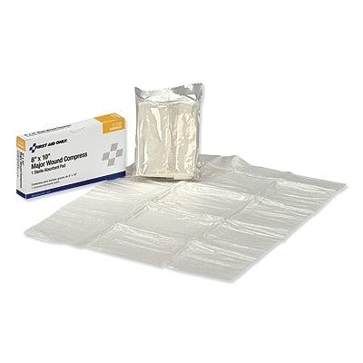First Aid Only Bandage Compress, 8 in x 10 in, Trauma Pad, Guaze, 1/Box (579-3-008)