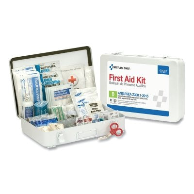 First Aid Only ANSI B Type III Weatherproof 50 Person Bulk First Aid Kits, Metal, Wall Mount (579-90567)