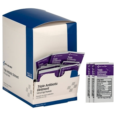 First Aid Only Triple Antibiotic Ointment, 0.9 g, Packets, 144 per Box (579-M462-144)