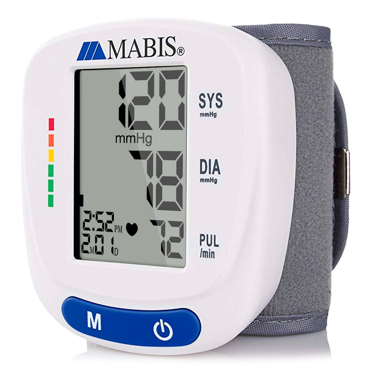 MABIS® Digital Blood Pressure Monitor Adult Cuff Cloth Fabric Cuff 5.3 to 8.5 inches Mobile (1237844_EA)