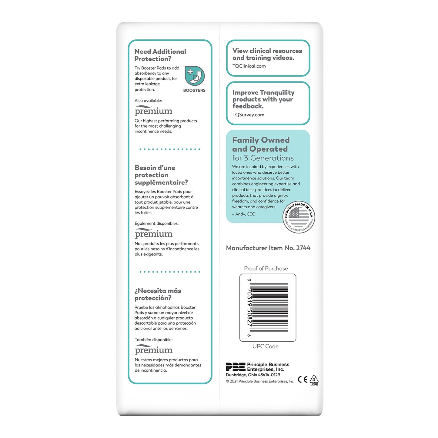 Tranquility® Essential Unisex Incontinence Brief Small Disposable Heavy Absorbency (1188953_CS)